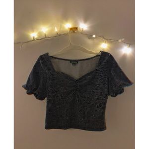Dot Patterned Bustier Crop *WILD FABLE*
